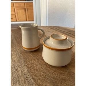 Vintage JI Stonecrest Andre Ponche Designer Korean Creamer and Sugar Dish Set